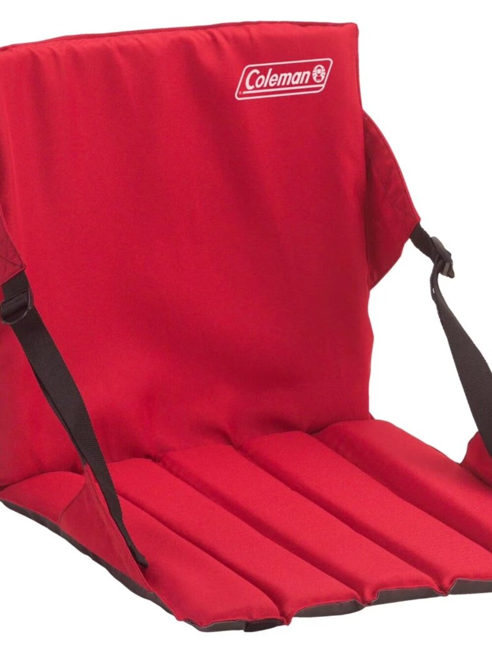 Coleman Portable Stadium Seat Cushion with Backrest, Red (2) NEW